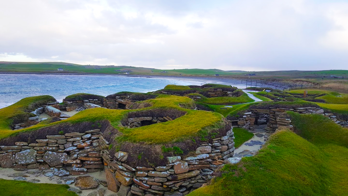 skara brae looking out to the sea