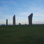 Standing stones of stenness in winter dusk