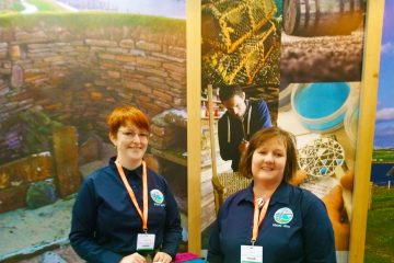 fidra and hazel in uniform at the visit scotland expo 2019