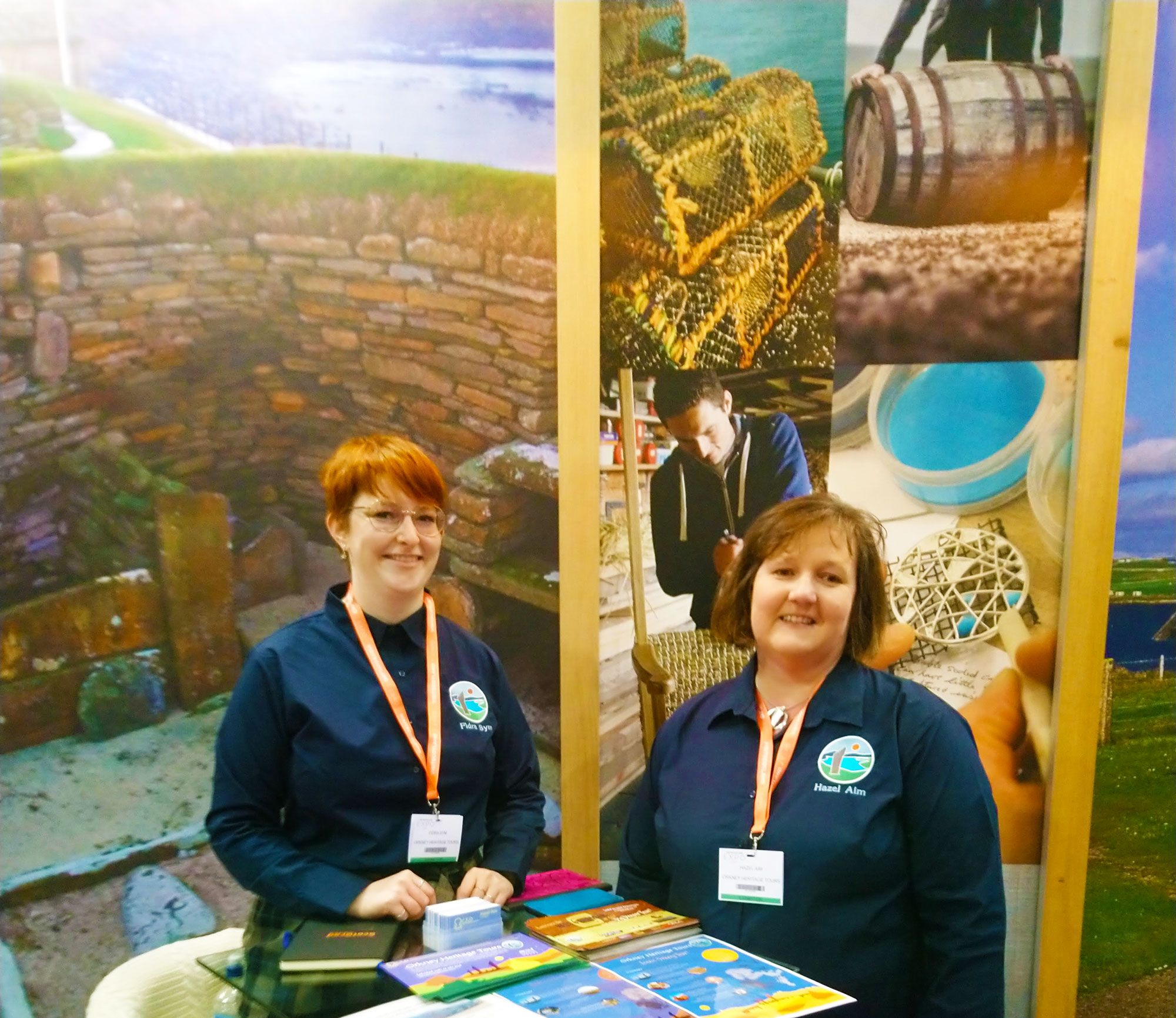 fidra and hazel in uniform at the visit scotland expo 2019