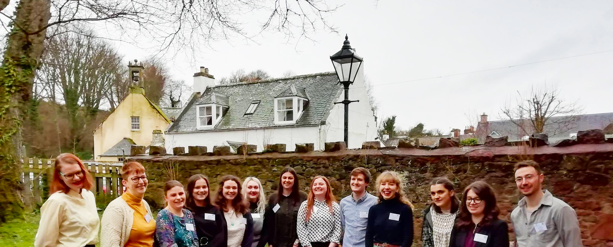 Group photo of the 13 Scotgrad trainees from across Scotland to Cromarty in febuary. 
